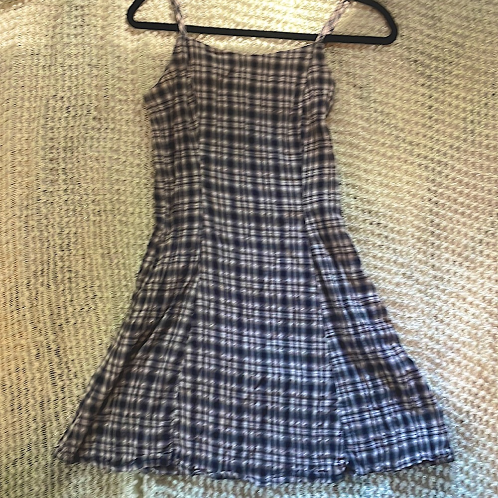 Cami mini dress, navy check